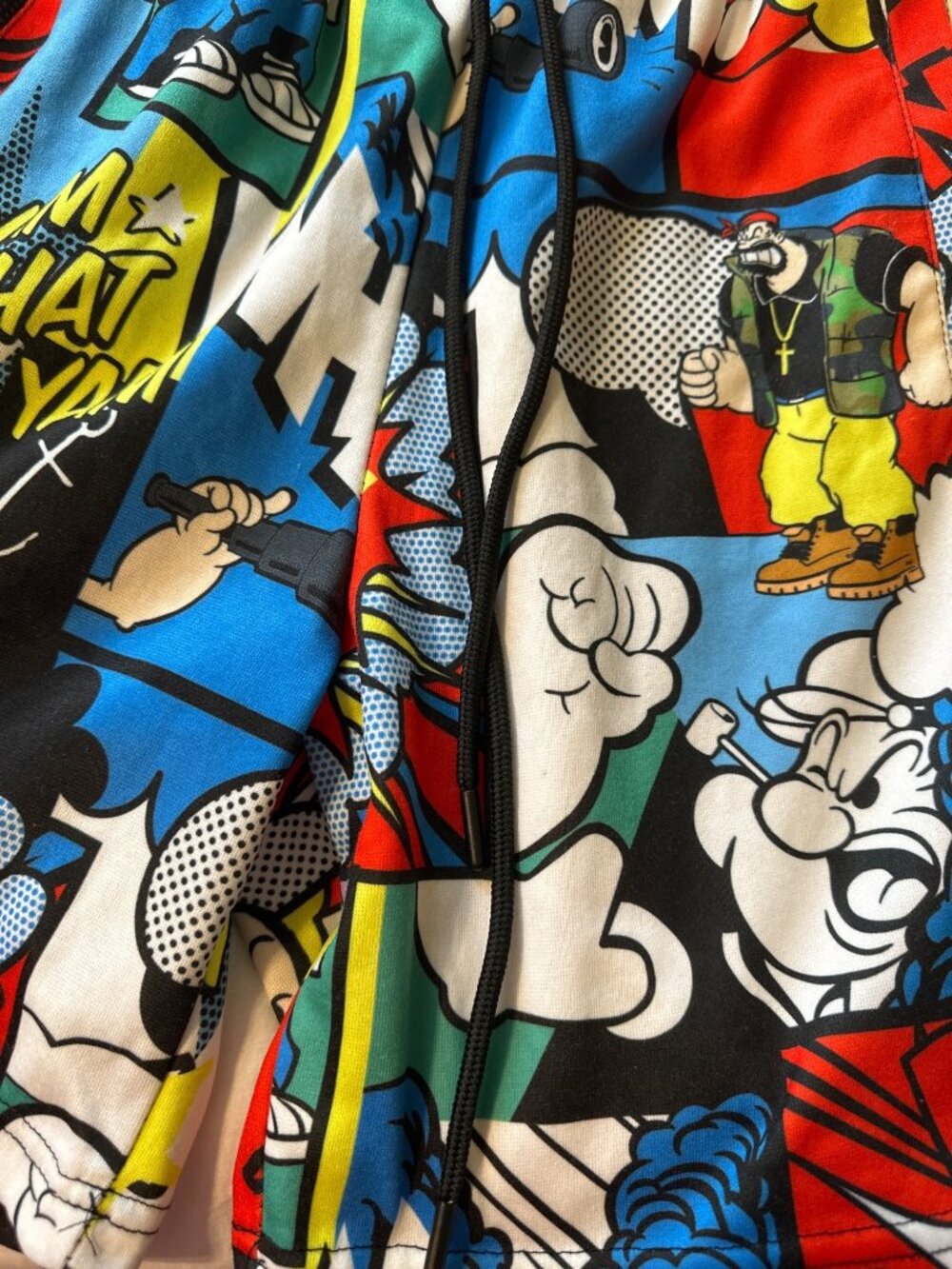 Reason Mens Popeye Graphic Shorts Comic Pop Art Design S - Picture 4 of 5